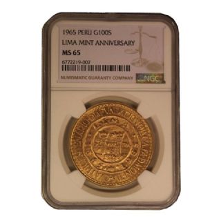100 Soles In slab FDC MS65 - 400° anniversario zecca di Lima
